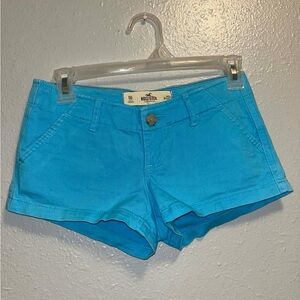 🌊 HOLLISTER Y2K Neon Blue Lowrise Micro-Shorts 🌊 Size 00